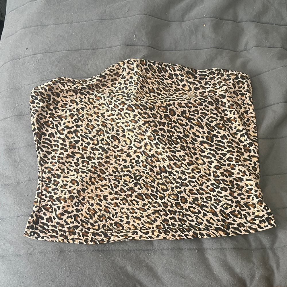 Leopard Print Tube Top